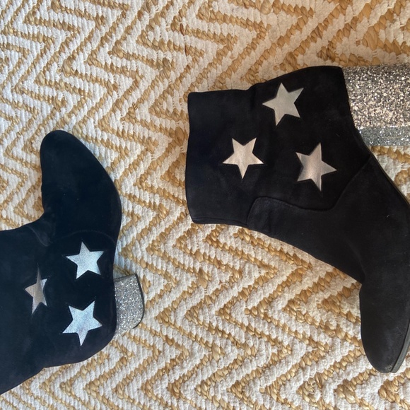 & Other Stories Glitter Star ankle boots suede 9.5 - Picture 11 of 16